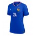 Camisa de Futebol França Ibrahima Konate #24 Equipamento Principal Mulheres Europeu 2024 Manga Curta